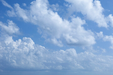 Blue Sky Above with Peaceful Cloud Views