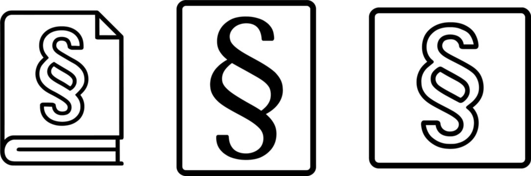 Legal paragraph symbol outline vector