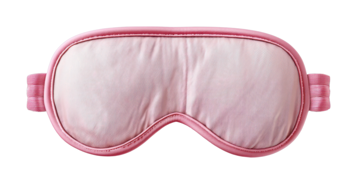 Relaxation techniques for better sleep pink sleep mask bedroom lifestyle comfort isolated on transparent background, png