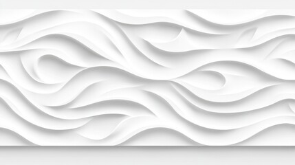 Fototapeta premium Abstract white wavy design