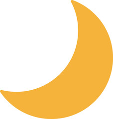 三日月のフラットアイコンイラスト