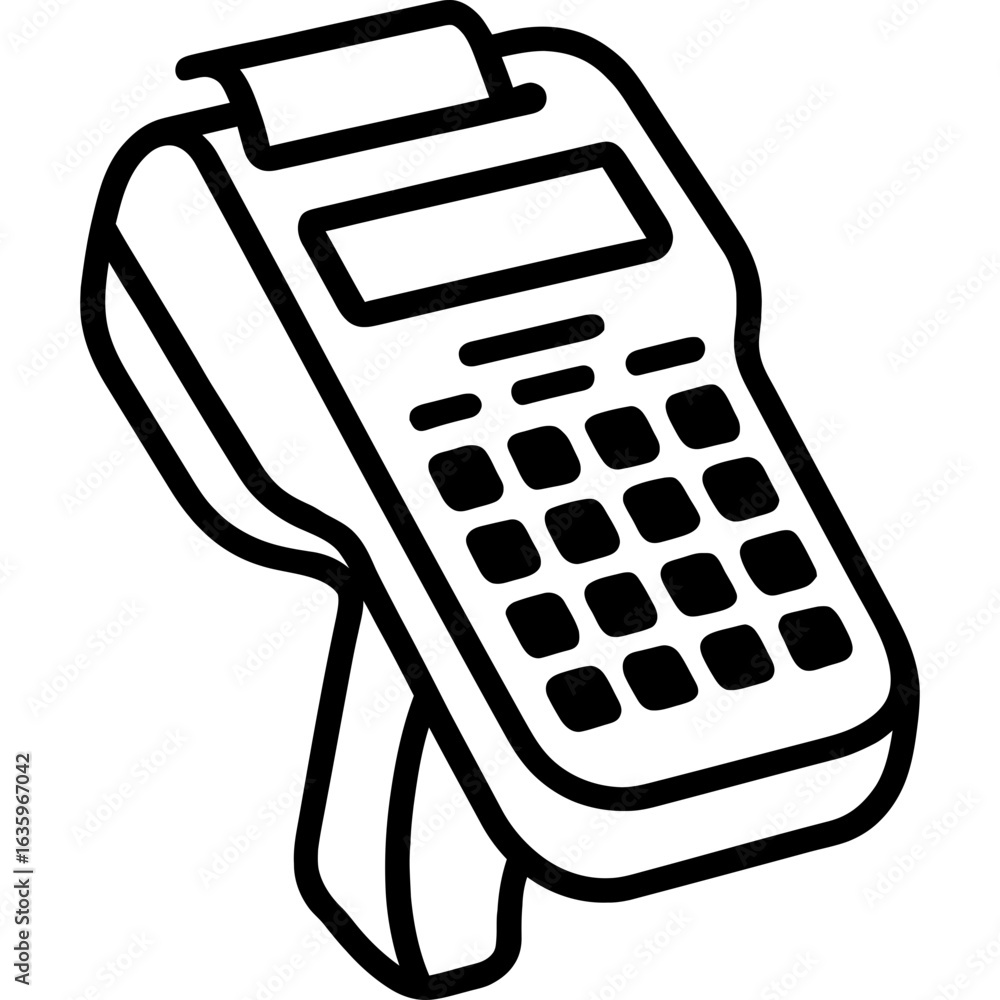 Poster label maker device outline vector