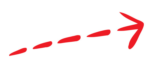 Curved Red Arrow Pointing