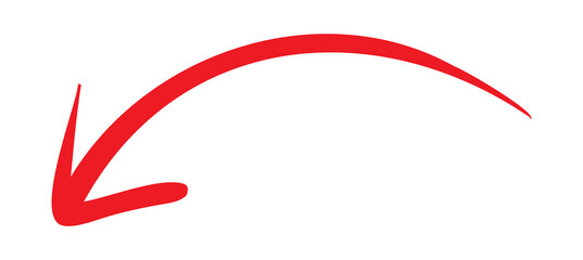 Curved Red Arrow Pointing