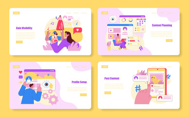 Social Media Strategy Vector Illustration