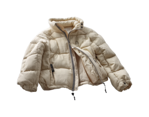 Stylish casual jacket urban street fashion apparel cozy environment front view modern design isolated on transparent background, png