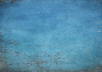 Obraz premium Distressed blue painted wall with texture