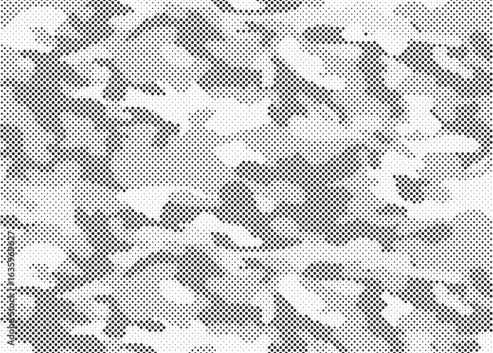 Poster abstract halftone background. military camouflage effect dot seamless pattern texture. dotted backgr