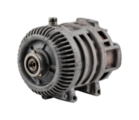 Automotive alternator repair process workshop instructional guide mechanical environment view isolated on transparent background, png