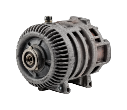 Automotive alternator repair process workshop instructional guide mechanical environment view isolated on transparent background, png