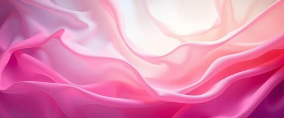 Fototapeta premium Abstract flowing fabric, ethereal folds and creases, soft light, muted, color