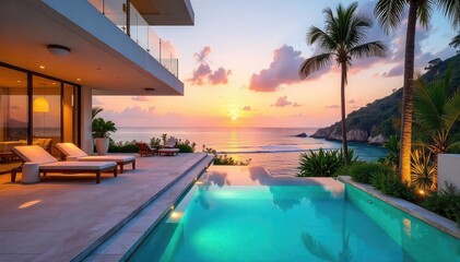Luxury villa with private pool and stunning ocean views Enjoy breathtaking sunsets and unparalleled relaxation in this idyllic escape , style, sun, sea