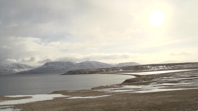 Route d&eacute;sertique Islande en hiver