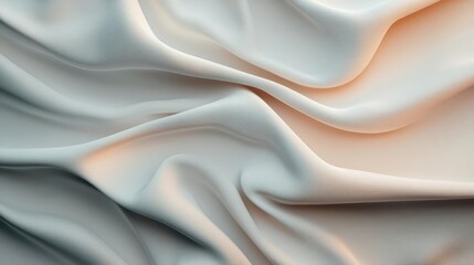 Obraz premium Seamless cozy silk textile texture in abstract organic curves, soft light play