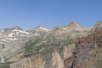 Caucasus Mountains in the vicinity of Elbrus in midsummer