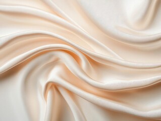 Naklejka premium Seamless silk pattern with flowing folds and warm beige tones, cozy luxury textile background