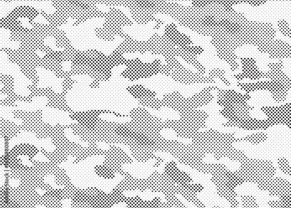 Aufkleber abstract halftone background. military camouflage effect dot seamless pattern texture. dotted backgr