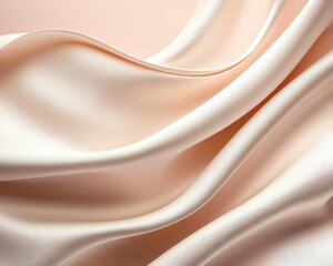 Stylized seamless flow of silk in soft browns and creams, cozy interior vibe