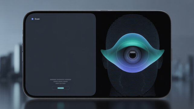 Occhio astratto tra realt&agrave; e virtuale