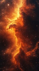 Obraz premium Stunning nebula displays vibrant colors and intricate patterns in deep space during cosmic event