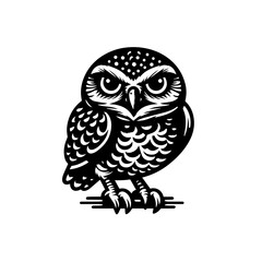 Illustration of an owl isolated on white background