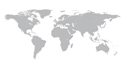 Gray world map