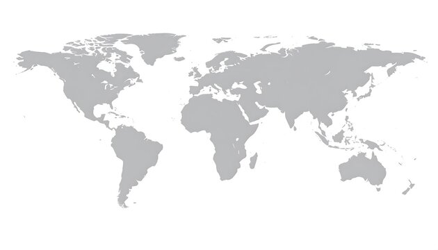 Gray world map