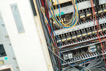 Intricate Electric Wiring in Control Panel
