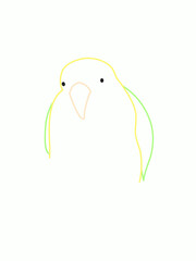 illustration of an abstract parrot