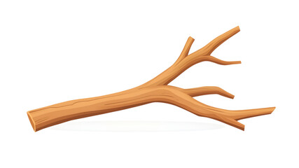 Wooden branch sticking out of ground nature scene digital illustration calm environment