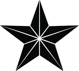 Obraz premium Christmas star silhouette clipart vector elements for festive decoration and holiday design