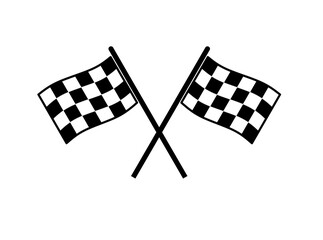 Fototapeta premium crossed championship flags vector on white background