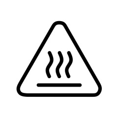hot surface sign vector on white background