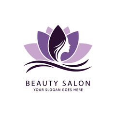 Beauty salon logo design vector.