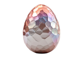 Obraz premium Cosmic Aurora Egg on Transparent Background with Glossy Surface
