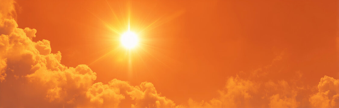 Banner Hintergrund - Sonne als Symbol f&uuml;r Hitze und Klimawandel
