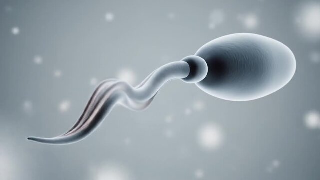 Digital sperm cell illustration
