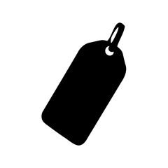 Simple Black Tag Icon Illustration for Retail, Fashion, and Marketing Purposes