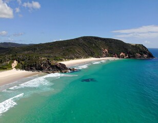 Coastal landscape with a pristine beach