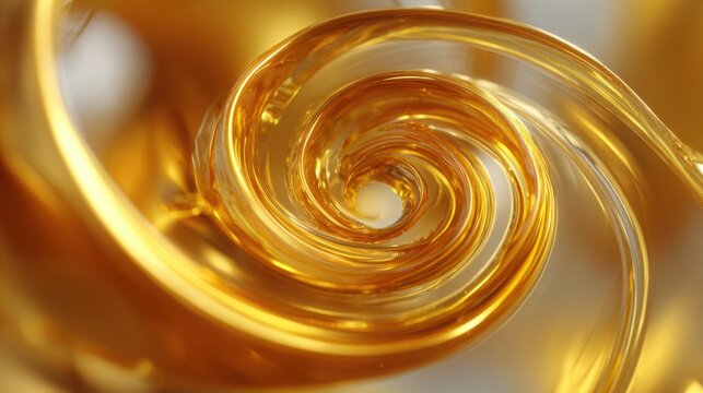 golden liquid swirl abstract flow