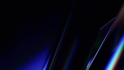 Abstract animation, dark background with color refraction effect, 4k seamless looping video, 3d render - Powered by Adobe