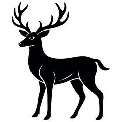 Fototapeta premium elegant-design--deer vector--style-full-view. 