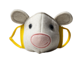 Creative sheep mask design for kids fun home environment soft toy playful concept isolated on transparent background, png