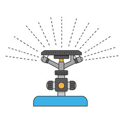 title Sprinkler head with blue base keywords sprinkler watering irrigation garden landscape outdoor equipment garden