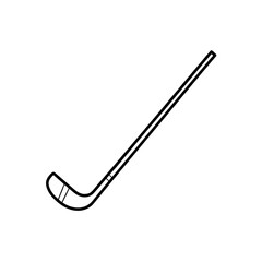 Fototapeta premium Hockey stick outline on transparent background