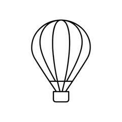 Naklejka premium Balloon simple outline on transparent background
