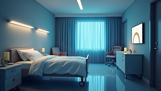 Medical technology A smart hospital suite automatically dims lights, adjusts temperature, and plays calming music based on patient sleep cycles (2) - Powered by Adobe