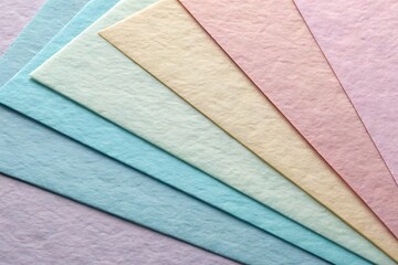 Soft Pastel Colored Papers in Light Shades for Creative and Crafting Projects