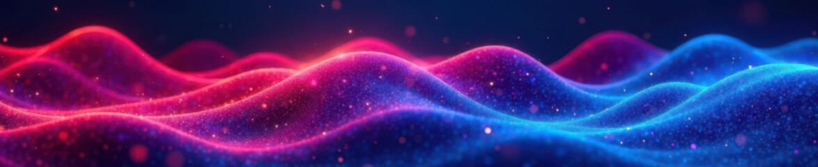 Obraz premium Red and blue dynamic wave forms, isolated background , paint, background