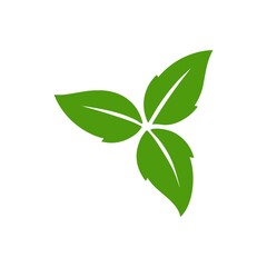 Eco Friendly Green Leaf Design for Sustainable Business and Healthy Living Initiatives Minimalist Vector Graphic on White Background